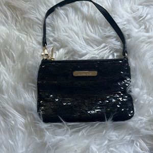 Black sequins Michael Kors wristlet
